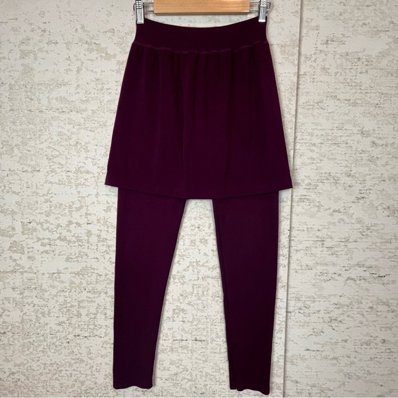 Angelina Skirt Legging Combo Merlot Maroon Color Size Large - Picture 5 of 15